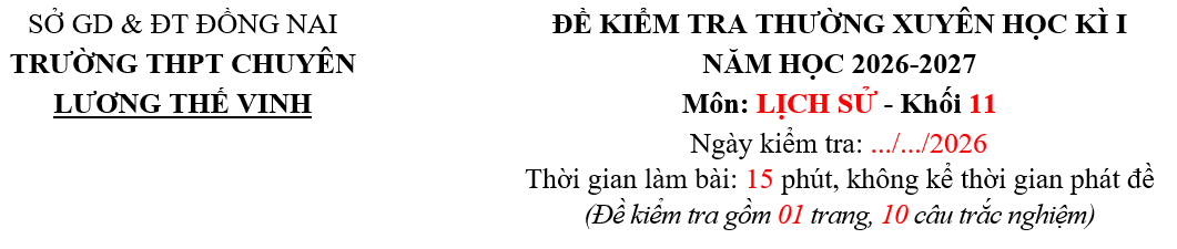 KIỂM TRA THƯỜNG XUYÊN HỌC KỲ 1